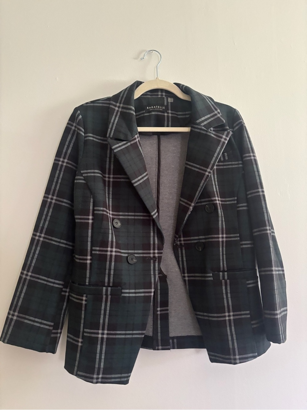 Green Plaid Blazer